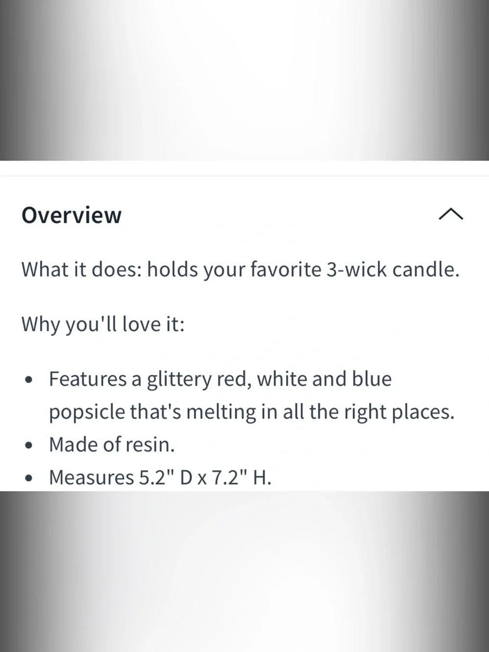 “New” Bath & Body Works Red,White & Blue Glitter Popsicle  3 wick candle holder